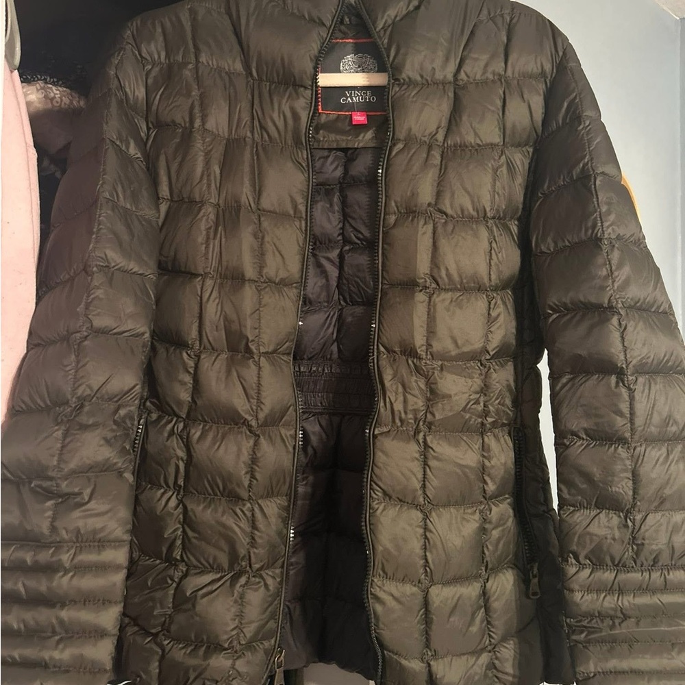 Vince Camuto Green Quilted Puffer Jacket